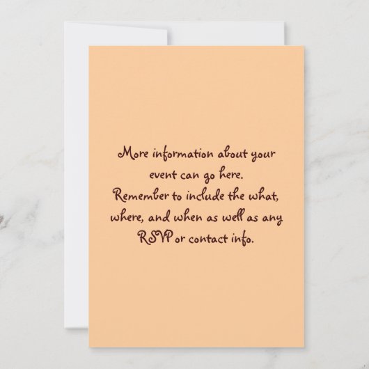 Heet cacao en Marshmallow Invitation Kaart (Achterkant)