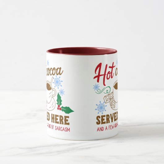 Heet cacao en Sarcasm Kerstmis Mok (Midden)