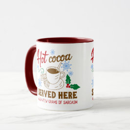 Heet cacao en Sarcasm Kerstmis Mok