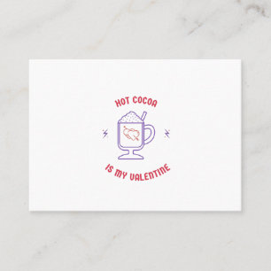 Heet cacao is mijn valentijn visitekaartje