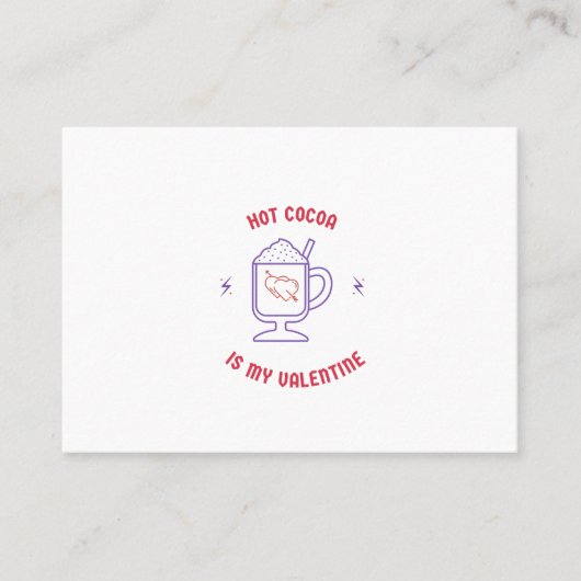 Heet cacao is mijn valentijn visitekaartje (Voorkant)