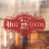 Heet Cacao warm hier Kerstmis Raamsticker (Vel 2)