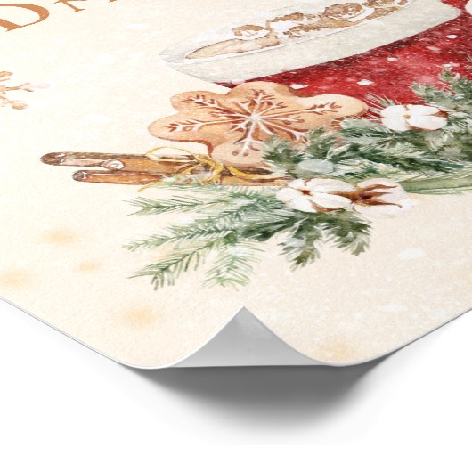 Heet cacaobalk Chocolate Drink Table Home Wall Art Poster (Hoek)