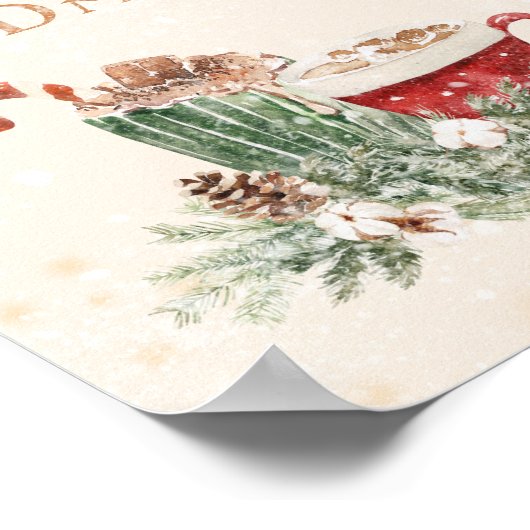 Heet cacaobalk Chocolate Drink Table Home Wall Art Poster (Hoek)