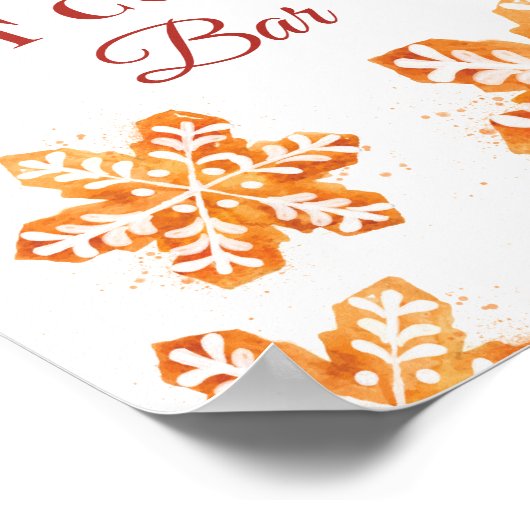 Heet cacaobandbrood met kerst poster (Hoek)