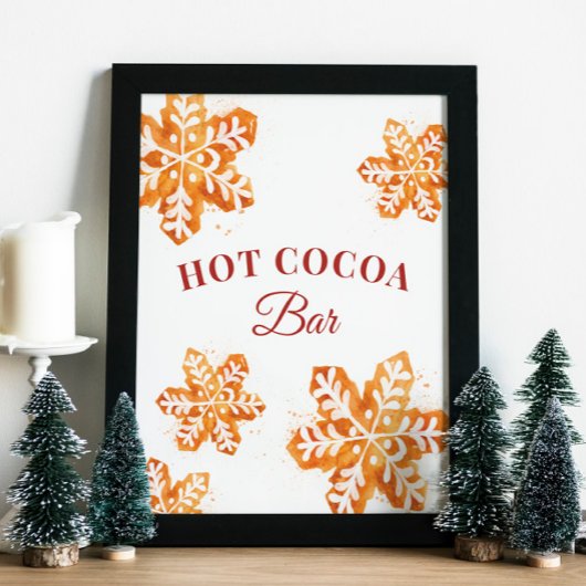 Heet cacaobandbrood met kerst poster