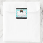 Heet cacaochocolaat Bomb Square Sticker (Tas)