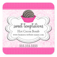 Heet cacaochocolaat Bomb Square Sticker