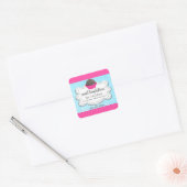 Heet cacaochocolaat Bomb Square Sticker (Envelop)
