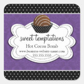 Heet cacaochocolaat Bomb Square Sticker (Voorkant)