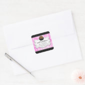 Heet cacaochocolaat Bomb Square Sticker (Envelop)