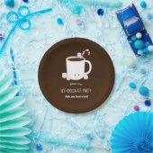 Heet cacaochocolade bruin kerstmis papieren bordje (Feest)