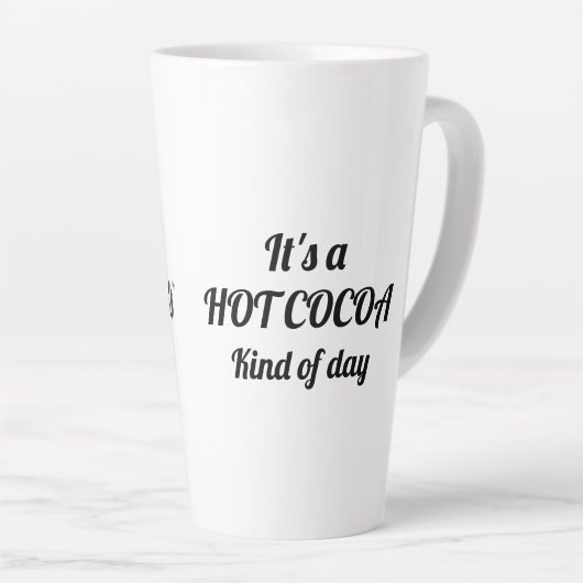 Heet cacaodag, latte Mok (Rechterhoek)