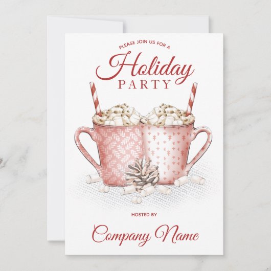 Heet-cacaosmost Corporate Holiday Party Kaart (Voorkant)