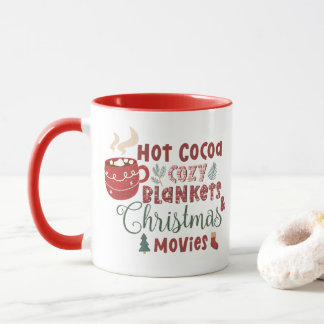 Heet cacaoverband Cozy Blankets en kerstfilms Mok
