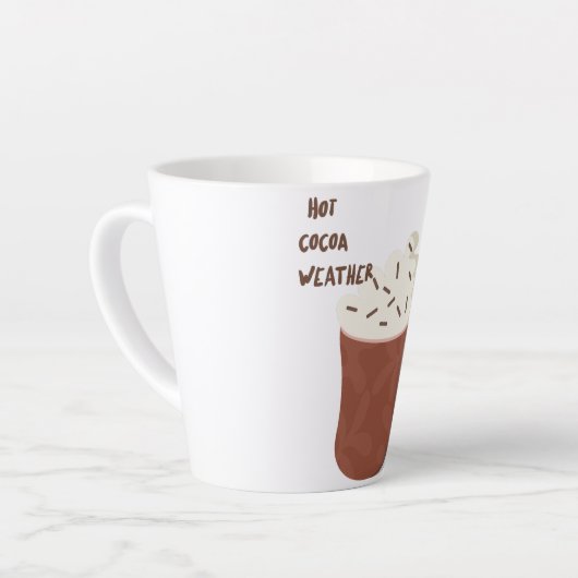 Heet cacaoweer latte mok (Linkerhoek)