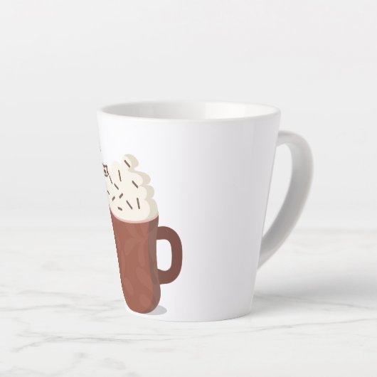 Heet cacaoweer latte mok (Rechterhoek)