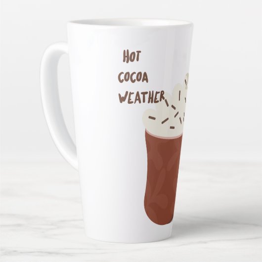 Heet cacaoweer latte mok (Linkerhoek)