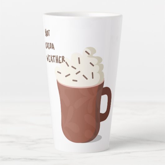 Heet cacaoweer latte mok (Voorkant)