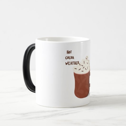 Heet cacaoweer magische mok (Voorkant links)