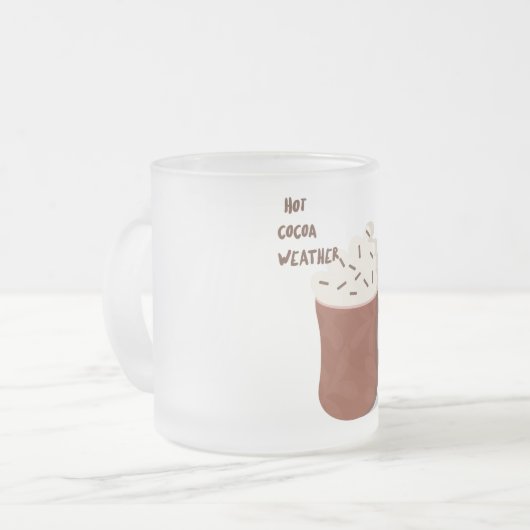 Heet cacaoweer matglas koffiemok (Voorkant links)