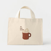 Heet cacaoweer mini tote bag (Voorkant)