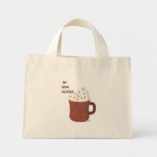 Heet cacaoweer mini tote bag (Voorkant)