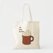 Heet cacaoweer tote bag (Voorkant)