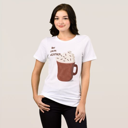 Heet cacaoweer Tri-Blend shirt (Voorkant volledig)
