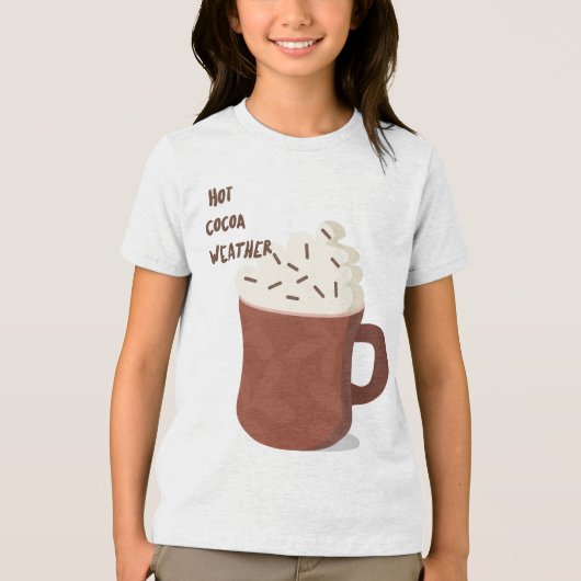 Heet cacaoweer Tri-Blend shirt (Voorkant)