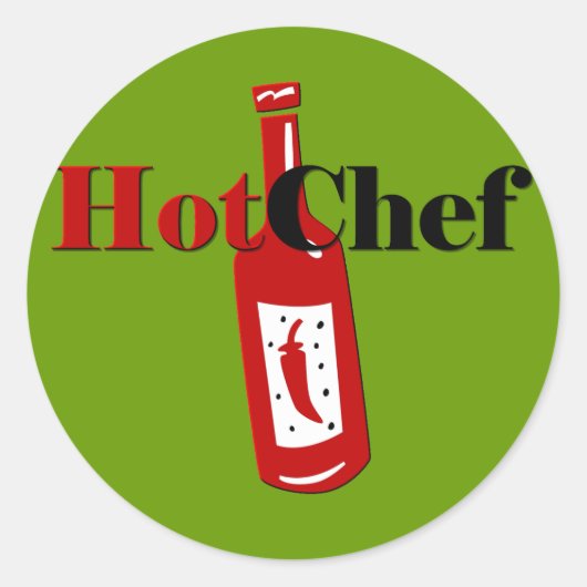 Heet Chef Ronde Sticker (Voorkant)