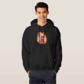 Heet chick op vuur kip hoodie (Voorkant volledig)