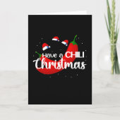 Heet Chili Pepper Kerstontwerp, Unisex Kaart (Voorkant)