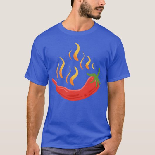 Heet Chili Rode Peper Pittige 80s cadeau T-shirt (Voorkant)