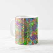 "Heet Chinees eten" abstracte kunst koffiemok (Voorkant links)