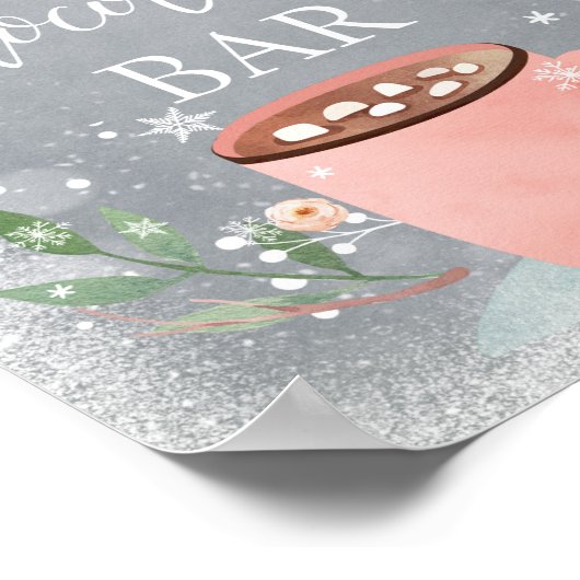 Heet Chocolade Bar Caca Sweet Girl Birthday Sign Poster (Hoek)