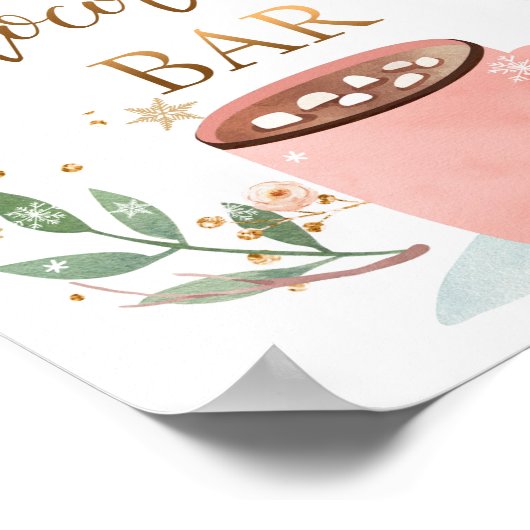 Heet Chocolade Bar Caca Sweet Girl Birthday Sign Poster (Hoek)