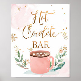 Heet Chocolade Bar Caca Sweet Girl Birthday Sign Poster
