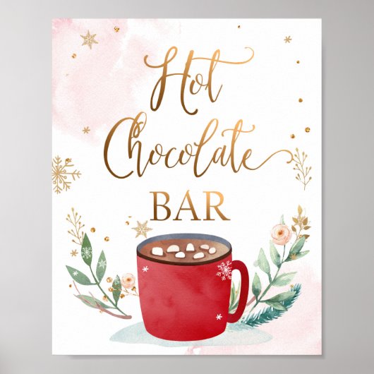 Heet Chocolade Bar Caca Sweet Girl Birthday Sign Poster (Voorkant)
