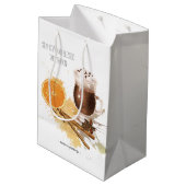 Heet-Chocolade Cinnamon Oranje Seizoensgroeten Medium Cadeauzakje (Achterkant Gekanteld)