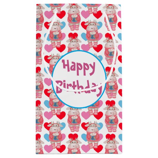 Heet-chocolade- en Hearts-cadeautas Klein Cadeauzakje (Achterkant)