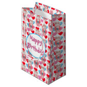 Heet-chocolade- en Hearts-cadeautas Klein Cadeauzakje (Voorkant Gekanteld)