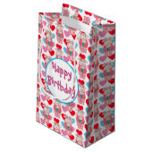 Heet-chocolade- en Hearts-cadeautas Klein Cadeauzakje (Achterkant Gekanteld)