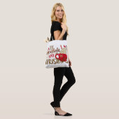Heet chocolade en kerstfeestmaal glitter Sparkle Tote Bag (Op model)
