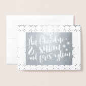 Heet chocolade- en sneeuwritme-ontwerp folie kaarten (Voorkant met envelop)