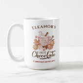 Heet Chocolade Modern Grote Naam Roze Kerst Mok (Links)