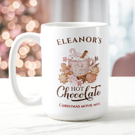 Heet Chocolade Modern Grote Naam Roze Kerst Mok