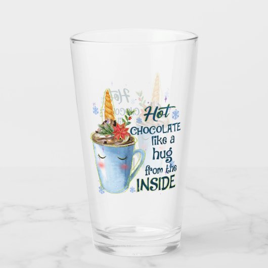 Heet Chocolade Unicorn Glas (Achterkant)