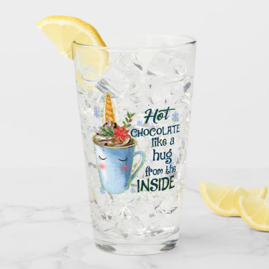 Heet Chocolade Unicorn Glas (Voorkant ijs)