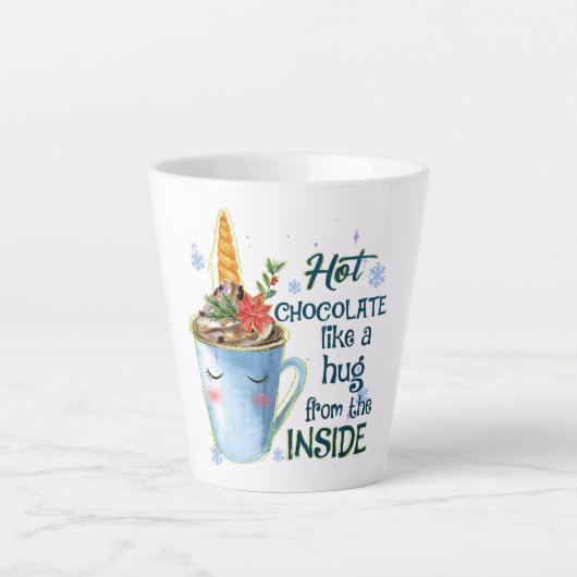 Heet Chocolade Unicorn Latte Mok (Voorkant)